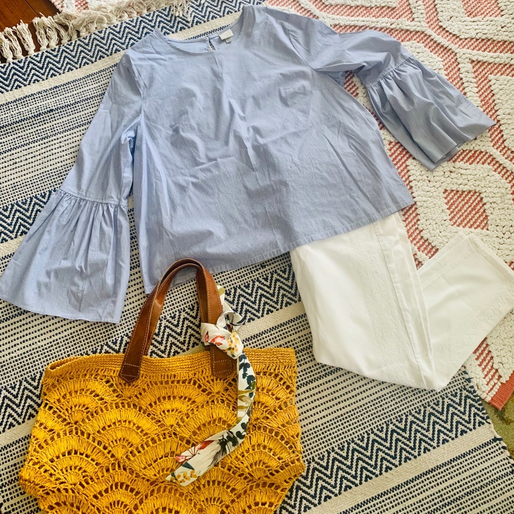 Target • A New Day • Pinstripe Bell Sleeve Top